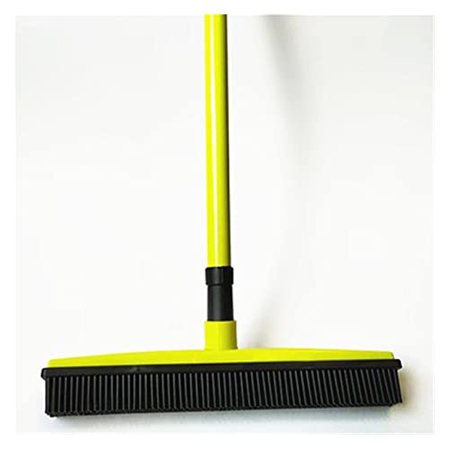 Multifunctional Telescopic Broom, Magic Rubber Besom Cleaner, Pet Hair Removal Brush, Home Floor Dust Mop; Carpet Sweeper(Light Green) - color: Light Green
