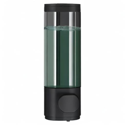 Pollock Shampoo and Conditioner Dispenser Wall Mounted, Shower Soap Dispenser 2 Chamber No Drill, Shampoo Dispenser for Shower, Body Wash Dispenser for Bathroom, Large Capacity, (Black 1 Chamber) - color: Black 1 Chamber
