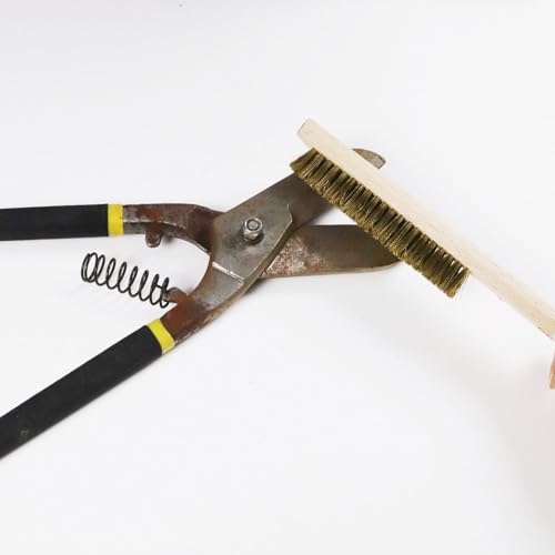 MAXMAN Brass Brush 3Pcs, Soft Brass 8 Rows 20 Bristles Wire Brush for Cleaning Metal Rust, Welds, Home and Kitchen, Wire Scratch Brushes with 10" Beechwood Handle - style: 8 rows 20 bristles 3PCS