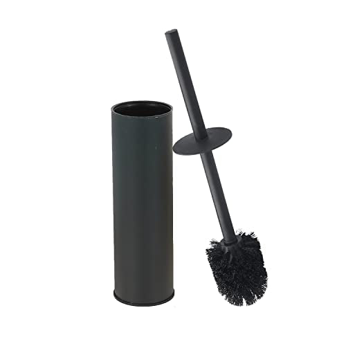 Toilet Brush and Holder,Stainless Steel Toilet Brushes for Bathroom with Holder 2pack - color: Matte Black