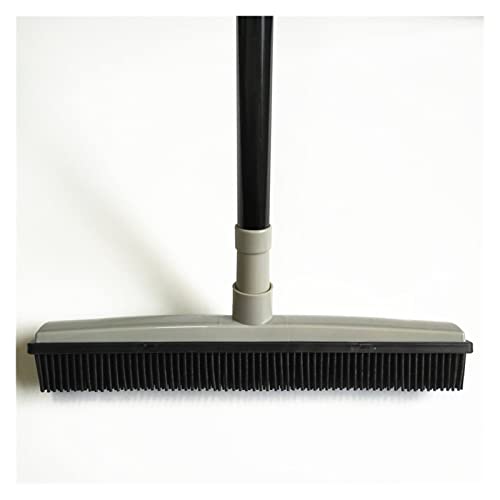 Multifunctional Telescopic Broom, Magic Rubber Besom Cleaner, Pet Hair Removal Brush, Home Floor Dust Mop; Carpet Sweeper(Light Grey) - color: Light Grey