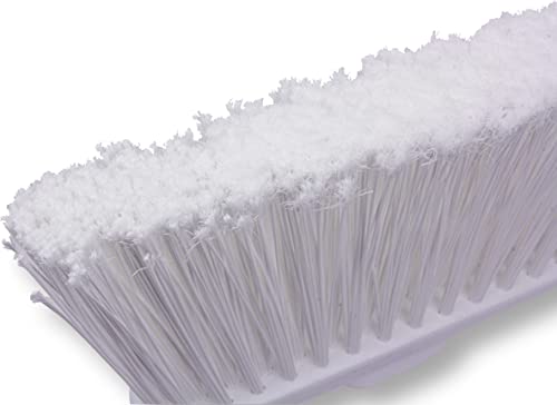 SPARTA Plastic Broom Head, Angled, Flagged for Small Debris Indoor, Outdoor, Home, Restaurant, Lobby, Office, 12 Inches, White - color: White