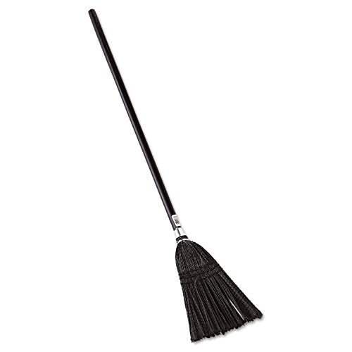 Rubbermaid Commercial Products Executive Series Indoor/Outdoor Lobby Broom, Wood Handle, Black, for Professional/Janitorial Cleaners and Debris Collection for Lobby/Courtyard/Garage/Office/Kitchen