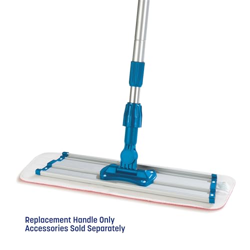 Carlisle FoodService Products Telescopic Mop Handle for Flat Head Mops for Floor Cleaning, Home, Kitchen, Restaurants, Office, And Janitorial Use, Aluminum, 43 - 70 Inches, Silver - size: 1