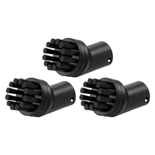 3pcs Small Nylon Brushes for Steam Cleaner Replacement, Accessories for Handheld Floor Steamer, Compatible ST008 Steamer for Home Cleaning