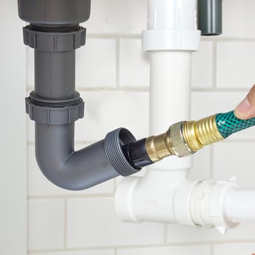 DURATECH Drain Bladder, Small Drain Cleaning Bladder, Fits 1" to 2" Drain Pipes, Unclogs Stubborn Blockages in Kitchen Sinks, bathtubs, Showers, and Main drains - style: Small