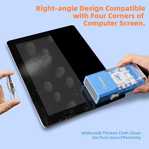 Tassmpitor Laptop Cleaning Kit, Keyboard Cleaning Kit with Spray and Wipe, Keyboard Cleaner for MacBook iPad Tablet iPhone Computer Camera Lens Airpods Earbuds, Mutitool Brush for Electronic Screen - color: SkyBlue