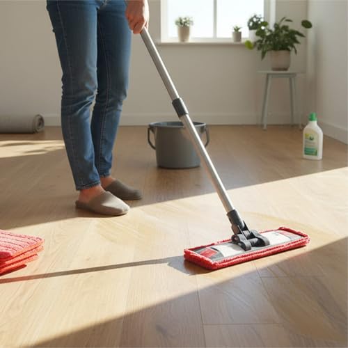 Microfiber Replacement Mop Pad, 18 x 6 Wet & Dry Home & Commercial Cleaning Refills, Reusable Floor Mop Pads, 6 Pack (Red)… - color: Red