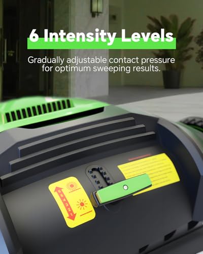 41" Industrial Walk-Behind Hand Push Floor Sweeper | 14.5 Gallon Large Capacity, 46000 SqFt/Hour, Indoor, Outdoor Use Cleaning of Dust Litter Grass - color: Green