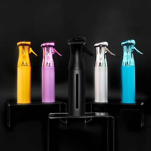 Colortrak Luminous Spray Bottle, 250ml/8.5oz Bottle with Full 360° Distribution, Easy-Use Pump, Quick View Window to Monitor Water Level, Eco-Friendly, Black - color: Black