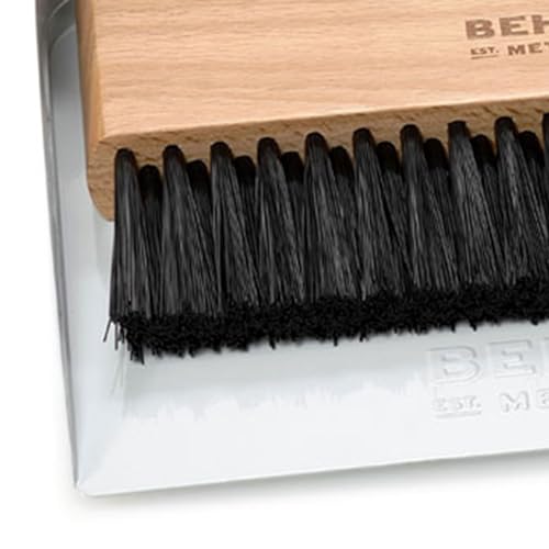 Behrens White Galvanized Dustpan & Brush Set - color: White