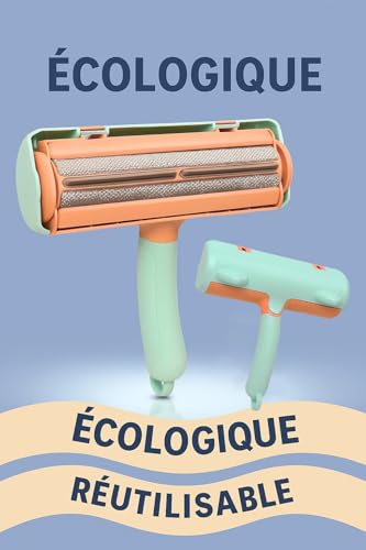 Pet Hair Remover Roller, Reusable Pet Hair Removal Brush for Dogs and Cats, Self Clean Fur from Couch, Bed, Rugs, Laundry and Clothes, Green - color: Green