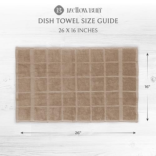 100% Cotton Terry Dish Cloth & Dish Towel, 6 Pack, Super Soft and Absorbent Kitchen Towels, Perfect for Kitchen Cleaning and Dish Washing (TAN (DT and DC Combo)) - color: Tan (Dt and DC Combo)
