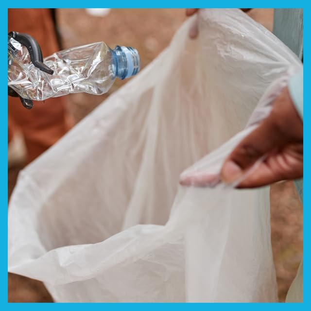 Highbar Select 24" x 24" Clear Trash Bags, 6-10 Gallon Trash Bag, 1000 Count, 6 Micron, Value Pack, Durable and Reliable 10 Gallon Trash Bags for Home and Office Use - style: 6-10 Gal, 6 Micron Equiv, 1,000 Count, Clear