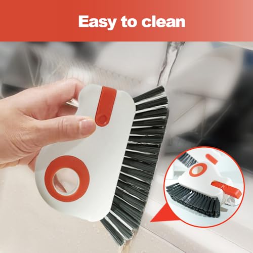 2 in 1 Groove Cleaning Brush, 2026 New Hard Bristle Brush, Multifunction Window Track Brush for Household Cleaning Tool, Compact Track Cleaning Brush for Sliding Door Track Cleaner (Gray,2) - color: Gray,2