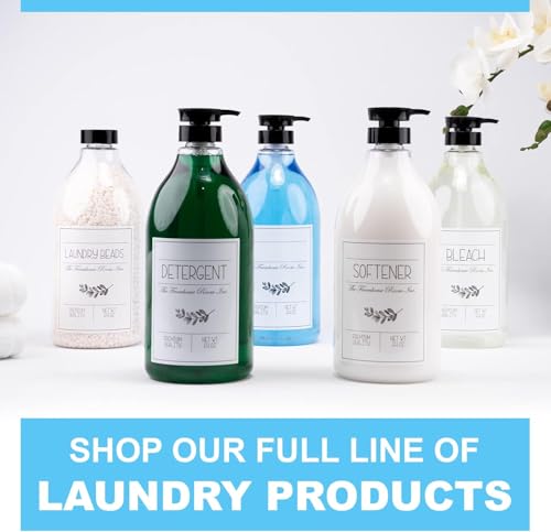 The Farmhouse Room Pump for Laundry Softener, Detergent, Liquid Soap & Bleach Bottles Ideal for Plastic or Glass Containers Leak Proof and BPA-Free