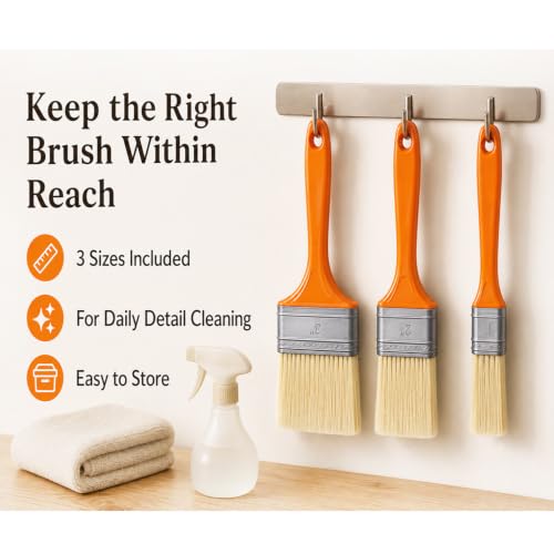 3 Pack Microfiber Duster Brush, Soft Bristles Detailing Brush Dusting Tools, Cleaning Brushes Duster for Auto Interior, Automotive Dashboard, Arts and Crafts, Digital Product, Keyboard