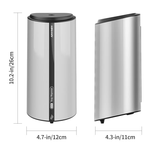 anydry 29fl.oz/850ml Commercial Automatic Liquid Soap Dispenser Wall-Mounted Large Capacity Model AD1209 Silver - color: Silver