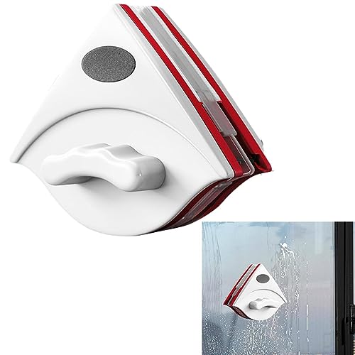Double Sided Magnetic Window Cleaner, Magnetic Window Cleaning Brush, Window Wipers for Glass, Window Cleaning Tools Glasses Cleaner Cleaning Brush for High - color: L(15~24 Mm)