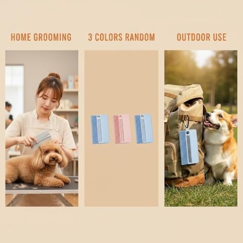 Blue Double-Sided Pet Hair Remover, Reusable Soft Silicone Lint Scraper for Couch, Rug & Coat, Portable Dog Cat Fur Remover Tool - color: Blue