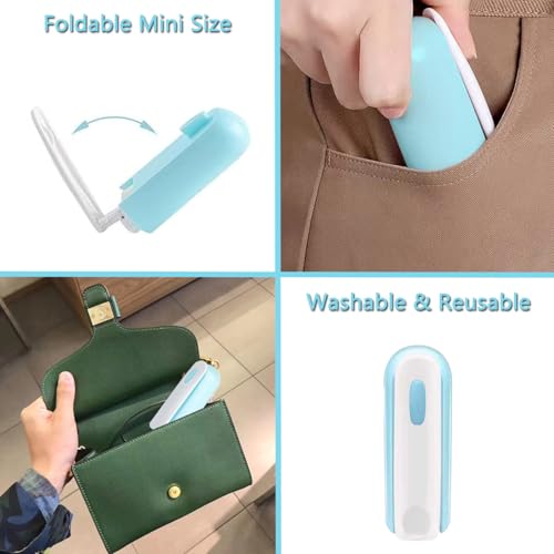 Reusable Washable Lint Roller 3 Pack, Sticky Gel Lint Rollers, Cat Dog Pet Hair Lint Remver Cleaner for Clothes, Carpet, Travel, 1 Large Roller with Dust Cover and 2 Mini Portable Small Lint Brush - size: 1 Large+2 Mini