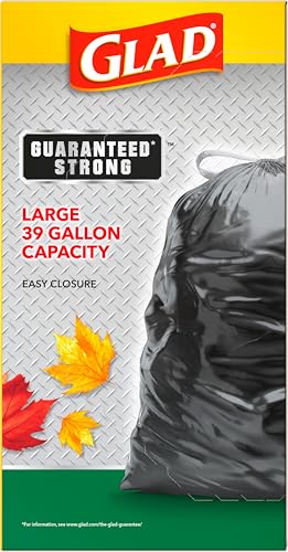 Glad Large 30 Gallon Trash Bags, Unscented Heavy Duty Garbage Bags, Forceflex with Drawstring, 30 Count (Packaging May Vary) - size: 30 Count (Pack of 1)