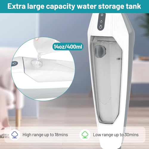 Steam Mop for Floor Cleaning, 12 in 1 Handheld Steam Cleaner for Home, Floor Steamer for Hardwood Windows Tile Laminate Shutter & Clothes with Attachments (grey)