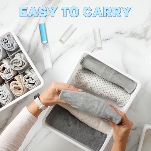 8 Inches Reusable Lint Rollers,Retractable Sticky Lint Roller,Portable Lint Roller,Lint Rollers for Pet Hair Extra Sticky,Washable Lints Rollers Suitable for Cleaning Sofa,Floor,Blanket