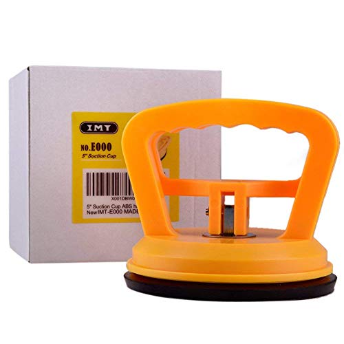 IMT 4.9" Glass Suction Cup Tiles Window Lifter, Power Grip Vacuum Lifter for Glass/Tiles/Mirror/Granite Lifting, Dent Repair Sucker Plate, Double Handle Locking - size: 5"