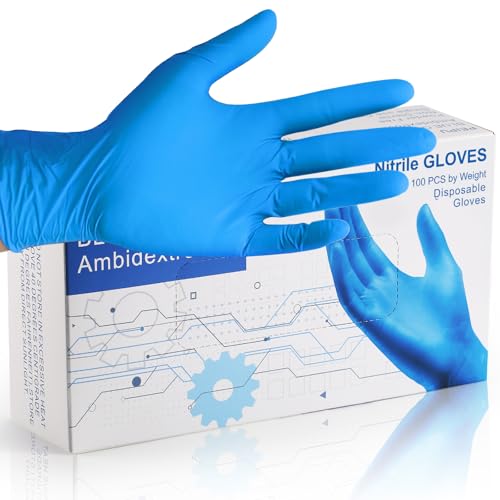 PEIPU Nitrile Disposable Gloves,Powder Free, Cleaning Service Gloves, Latex Free - size: X-Large (Pack of 100), style: 100 Pcs