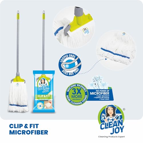 Clean Joy Microfiber Floor Spray Mop With Removable Washable Pad and Integrated Water Spray Mechanism