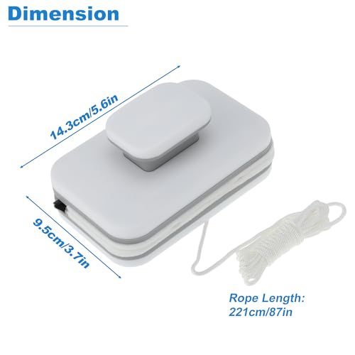 Magnetic Windshield Cleaner Tool, Double-Sided Window Cleaner Tool, Magnetic Glass Wiper for Car/High Rise/Windshield/Sidewindow/Sliding Door Glass Thickness 3-10mm/0.12-0.4inch