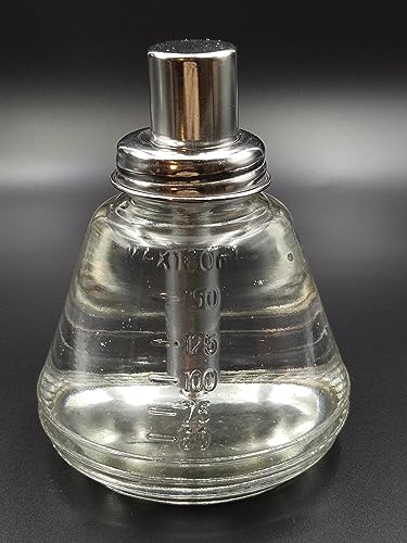 1 Pc 180 ml/6 Oz Empty Glass Dispenser Bottle for Nail Polish Reusable Thick Press Container Pump Push Down Dispenser, with Metal Core and Dust Cover