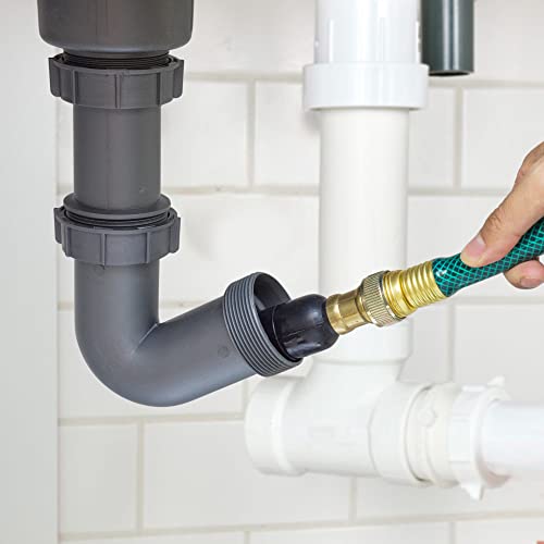 DURATECH Drain Bladder, Medium Drain Cleaning Bladder, Fits 1-1/2" to 3" Drain Pipes, Unclogs Stubborn Blockages in Kitchen Sinks, bathtubs, Showers, and Main drains - style: Medium