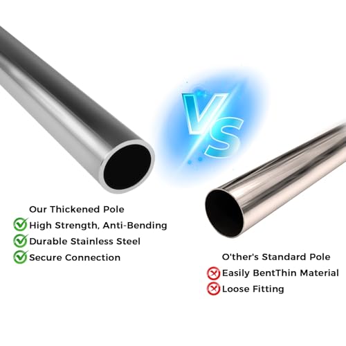 10 Feet Professional Squeegee Window Cleaner Tool with Extension Pole | Car Windshield Cleaning Kit with Long Handle, Queegee & Scrubber, Window Washing Equipment for Indoor Outdoor Windows & Glass