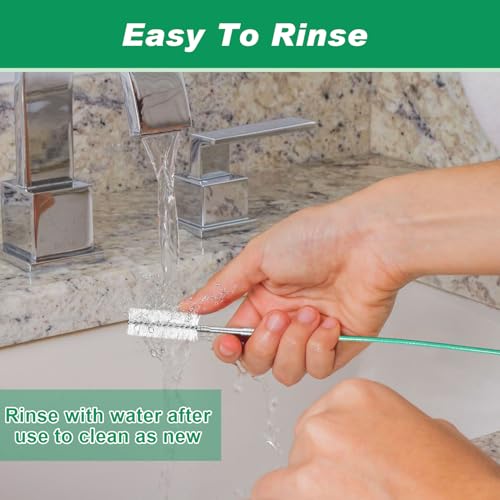Auto Sunroof Drain Cleaning Tool,118Inch Long Pipe Cleaner for Car,Flexible Tube Cleaning Brush with 2Pcs 7.9inch Cleaning Brush Skinny Pipe Drain Dredge Cleaning Tool for Car Sunroof Wiper Drain Hole - size: 3m
