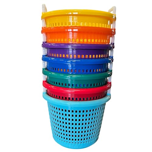 Heavy Basket Blue for Fishing, Laundry Basket, all Purpose Basket - heavy duty, hold up 40 lbs, can take hot and cold condition, used by commercial fishermen for decades.