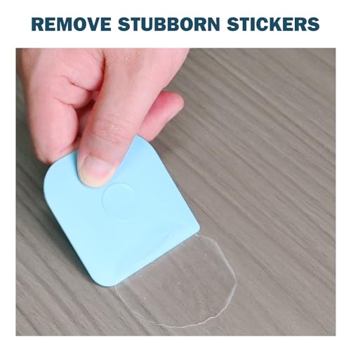 Pan Scraper, 10 Pcs Plastic, Non Scratch for Cast Iron, Pot and Pan Cleaning, Sturdy Scraper Kitchen Tool-Aqua - color: Aqua, size: 10 Pcs