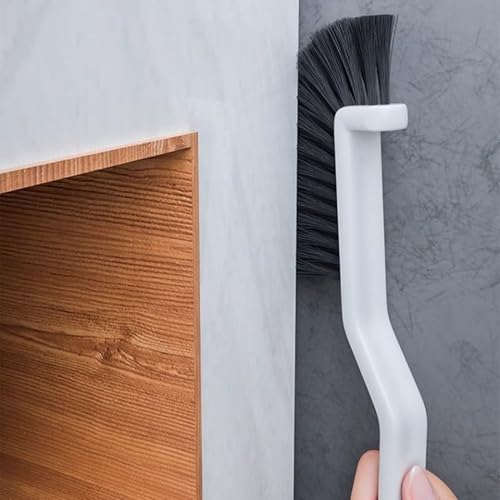Crevice Cleaning Tool: Stiff Bristle Cleaning Brush, Long Handle Sink | Practical Multipurpose Cleaner for Kitchen, Bathroom, Terrace, Patio, Pool, Garage, L Maintenance