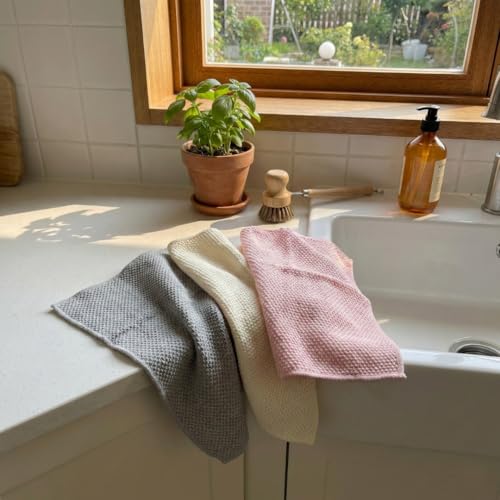 Solyra Non-Toxic Microfiber Cleaning Cloths, 6 Pack, 12 x 12 in | OEKO-TEX Certified, Safe for Family & Pets, Lint-Free, Absorbent Kitchen Rags for Counters