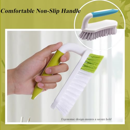 Heavy Duty Scrub Brush with Comfort Grip Handle – Stiff Bristles for Deep Cleaning – Bathroom, Tile, Grout, Sinks, Floors – Durable Cleaning Brush for Tough Stains & Soap Scum