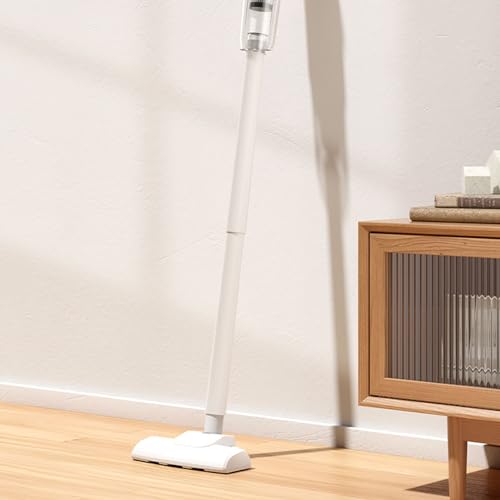 Powerful Cordless Vacuum Cleaner, Quiet Rechargeable Stick Vacuum Electirc Broom Dust Catcher for Pet Hair, Carpet
