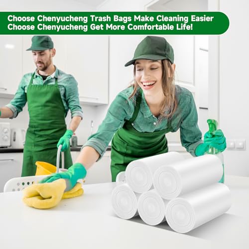 4 Gallon Biodegradable Trash Bags With-Handles - White 4 Gal Small Garbage Bags For Bathroom Can 100 Count 15 Liter Compostable Mini Waste Basket Liners Kitchen Office Car Strong Chenyucheng - style: 4 gallon White 100
