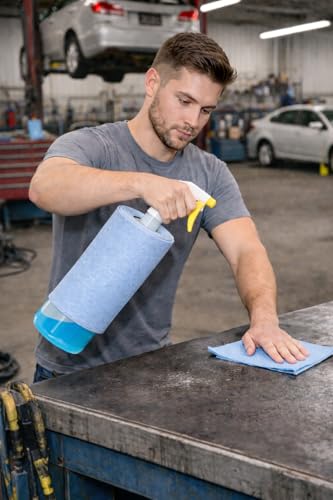 Spray Bottle with Paper Towel Holder – All-in-One Cleaning Tool, 22 oz Spray Bottle Dispenser for Kitchen, Bar & Restaurant Cleaning, Made in USA