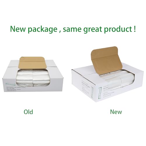 TYPLASTICS Trash Can Liners - Wholesale 1000 Count 7-10 Gallon Trash Bags on Perforated Roll Small Garbage Bags for Light Office Trash Bathrooms Hotels Recycling Commerical and Industrial 24" x 24" - size: 50 Count (Pack of 20)