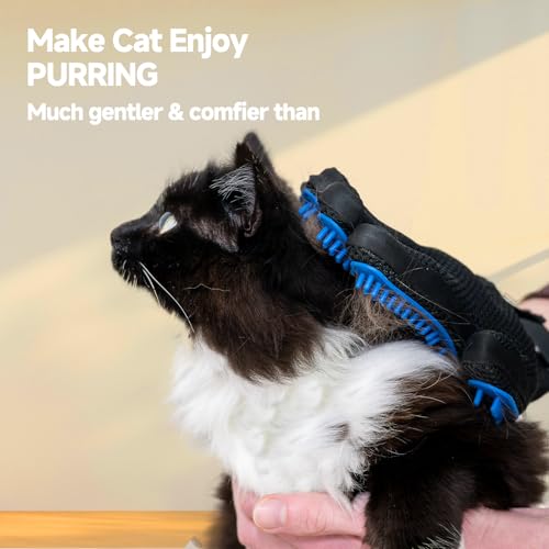 NVNAN Pet Hair Remover & Pet Grooming Gloves Set - Deshedding Brush for Cats/Dogs, Reusable Lint Roller Brush for Cats,Dogs - Furniture, Car, Couch, Clothes and Bedding - color: Hair removal roller + gloves