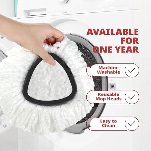 Mop Replace Head, 6 Pack Spin Mop Replacement Head Easywring 1-Tank System, Easy Cleaning, Microfiber, Machine Washable - size: 1-TANK Mop Head (6pcs)