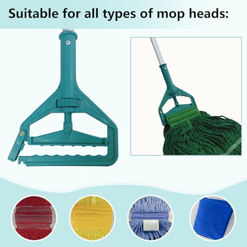 60 Inch Industrial Mop Handle Commercial mop Handle Heavy Duty Industrial mop Bucket mop Handles Heavy Duty Commercial mop Head Replacement and Handles mop Stick Replacement Mop Stick - color: Green