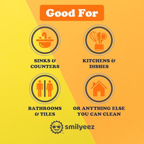Smilyeez Caddy Combo, Sink Caddy, Smiling Handle, 2 Scrub Moji Sponges, Dishwand with 2 Mini Moji Sponges (Light Blue) - style: Light Blue - Mini Moji