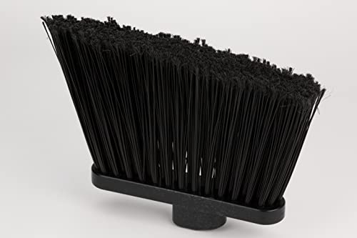 SPARTA 41082EC03 Plastic Color Coded Broom, Flagged Bristles, Long Broom With Angled Head For Large Debris, 56 Inches, Black, (Pack of 12) - color: Black